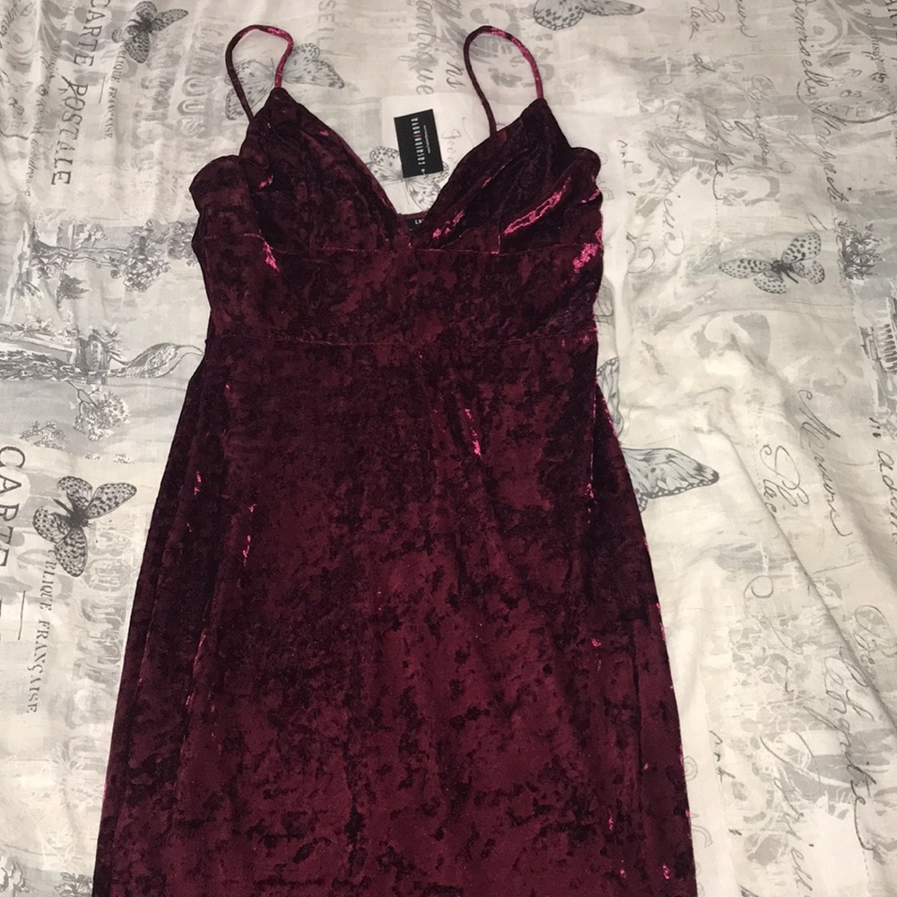 Burgundy dress